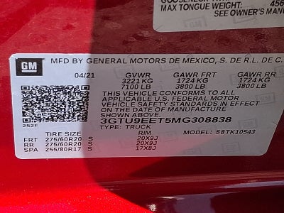 2021 GMC Sierra 1500 AT4