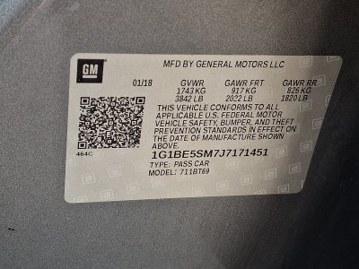 2018 Chevrolet Cruze LT