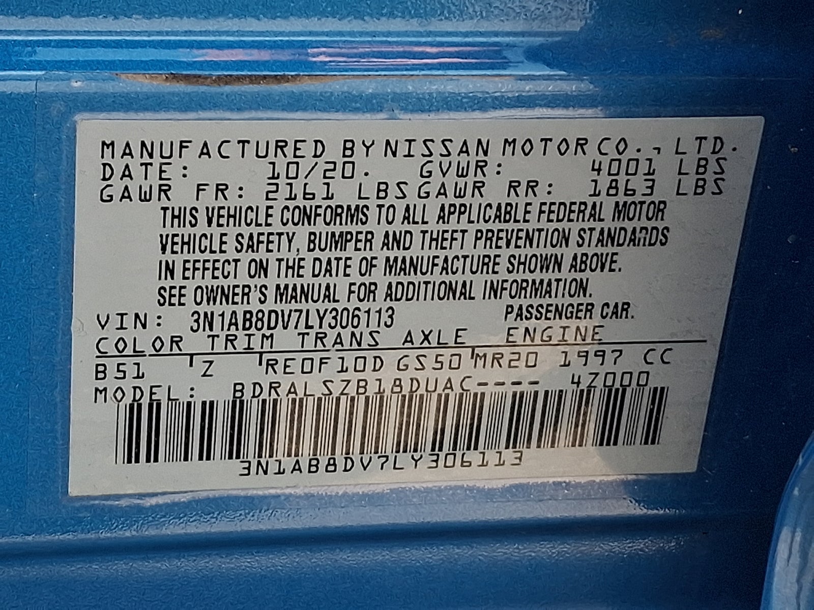 2020 Nissan Sentra SR