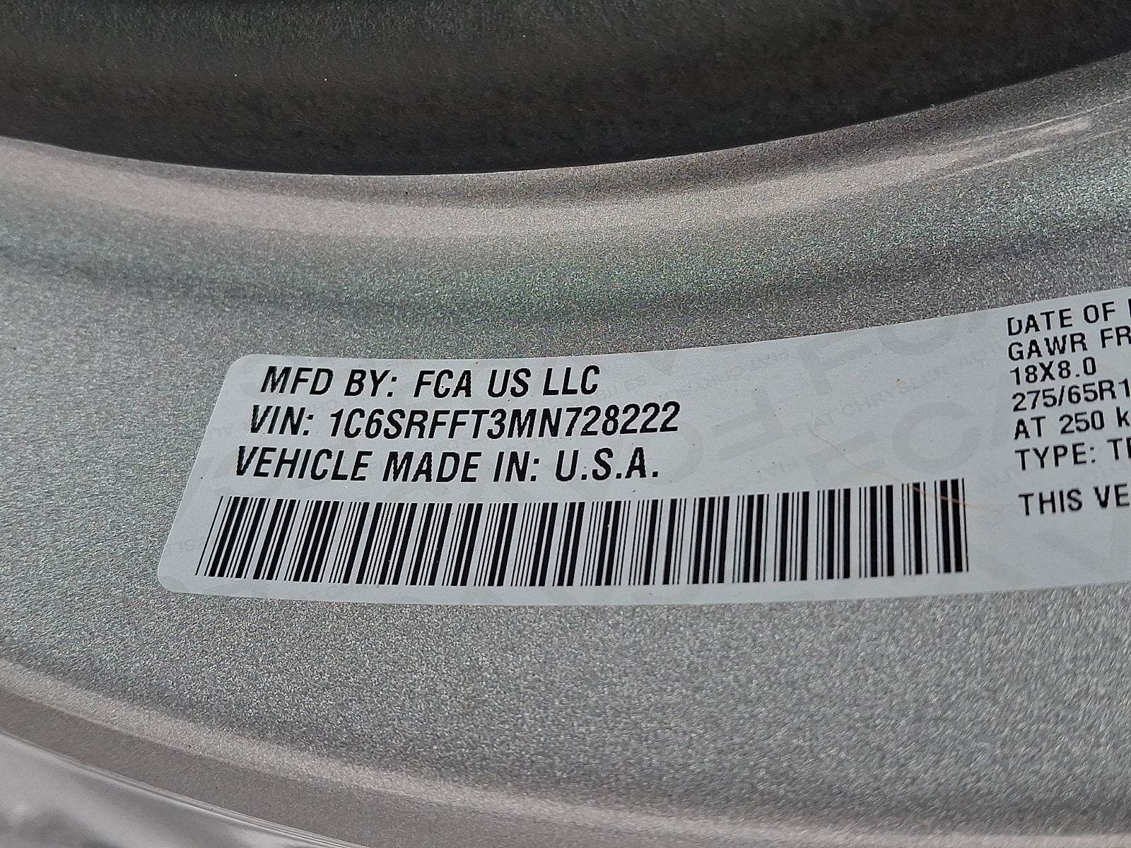 2021 RAM 1500 Big Horn Crew Cab 4x4 5'7' Box